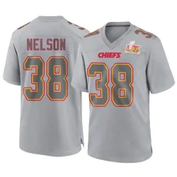 Men's Steven Nelson Kansas City Chiefs No.38 Game Atmosphere Fashion Super Bowl LIX Jersey - Gray