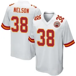 Men's Steven Nelson Kansas City Chiefs No.38 Game Jersey - White