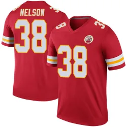 Men's Steven Nelson Kansas City Chiefs No.38 Legend Color Rush Jersey - Red