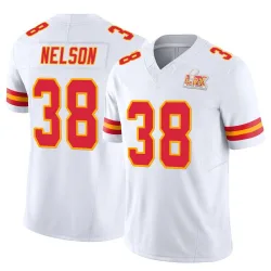 Men's Steven Nelson Kansas City Chiefs No.38 Limited Vapor F.U.S.E. Super Bowl LIX Jersey - White