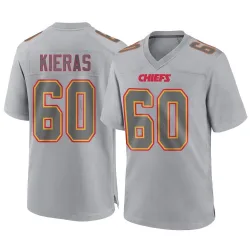 Men's Tautvydas Kieras Kansas City Chiefs No.60 Game Atmosphere Fashion Jersey - Gray