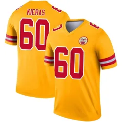 Men's Tautvydas Kieras Kansas City Chiefs No.60 Legend Inverted Jersey - Gold