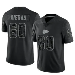 Men's Tautvydas Kieras Kansas City Chiefs No.60 Limited Reflective Jersey - Black