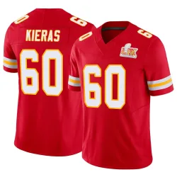 Men's Tautvydas Kieras Kansas City Chiefs No.60 Limited Vapor F.U.S.E. Super Bowl LIX Jersey - Red