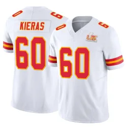 Men's Tautvydas Kieras Kansas City Chiefs No.60 Limited Vapor F.U.S.E. Super Bowl LIX Jersey - White