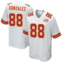 Men's Tony Gonzalez Kansas City Chiefs No.88 Game Super Bowl LIX Jersey - White
