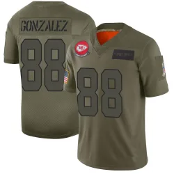 Men's Tony Gonzalez Kansas City Chiefs No.88 Limited 2019 Salute to Service Jersey - Camo