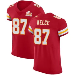 Men's Travis Kelce Kansas City Chiefs No.87 Elite Team Color Vapor Untouchable Super Bowl LIX Jersey - Red