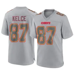 Men's Travis Kelce Kansas City Chiefs No.87 Game Atmosphere Fashion Jersey - Gray