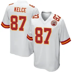 Men's Travis Kelce Kansas City Chiefs No.87 Game Jersey - White