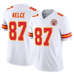 Men's Travis Kelce Kansas City Chiefs No.87 Limited Vapor F.U.S.E. Jersey - White