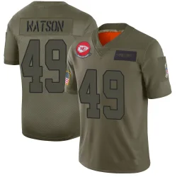 Men's Tre Watson Kansas City Chiefs No.49 Limited 2019 Salute to Service Jersey - Camo