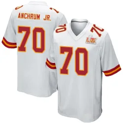 Men's Tremayne Anchrum Jr. Kansas City Chiefs No.70 Game Super Bowl LIX Jersey - White