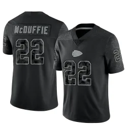 Men's Trent McDuffie Kansas City Chiefs No.22 Limited Reflective Jersey - Black