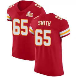 Men's Trey Smith Kansas City Chiefs No.65 Elite Team Color Vapor Untouchable Super Bowl LIX Jersey - Red