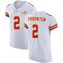 Men's Tyquan Thornton Kansas City Chiefs No.2 Elite Vapor Untouchable Super Bowl LIX Jersey - White