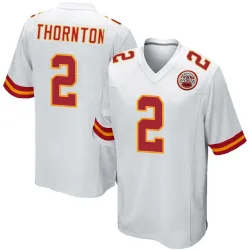 Men's Tyquan Thornton Kansas City Chiefs No.2 Game Jersey - White