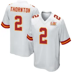Men's Tyquan Thornton Kansas City Chiefs No.2 Game Super Bowl LIX Jersey - White