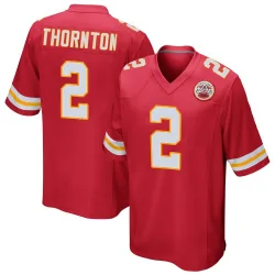 Men's Tyquan Thornton Kansas City Chiefs No.2 Game Team Color Jersey - Red
