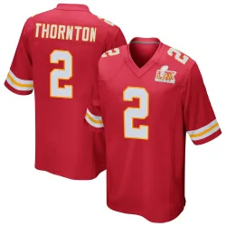 Men's Tyquan Thornton Kansas City Chiefs No.2 Game Team Color Super Bowl LIX Jersey - Red