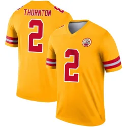 Men's Tyquan Thornton Kansas City Chiefs No.2 Legend Inverted Jersey - Gold