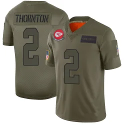 Men's Tyquan Thornton Kansas City Chiefs No.2 Limited 2019 Salute to Service Jersey - Camo