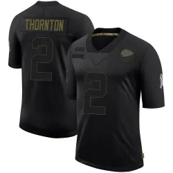 Men's Tyquan Thornton Kansas City Chiefs No.2 Limited 2020 Salute To Service Jersey - Black