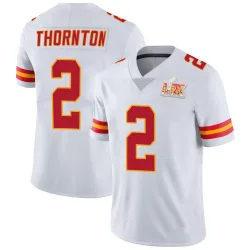 Men's Tyquan Thornton Kansas City Chiefs No.2 Limited Vapor Untouchable Super Bowl LIX Jersey - White