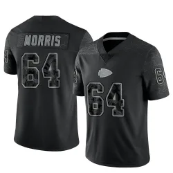 Men's Wanya Morris Kansas City Chiefs No.64 Limited Reflective Jersey - Black
