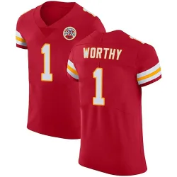 Men's Xavier Worthy Kansas City Chiefs No.1 Elite Team Color Vapor Untouchable Jersey - Red