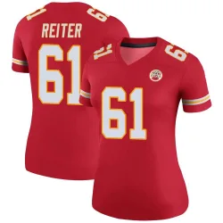 Women's Austin Reiter Kansas City Chiefs No.61 Legend Color Rush Jersey - Red