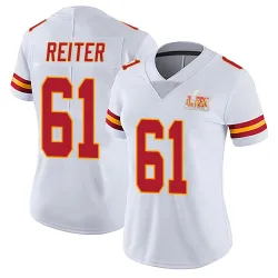 Women's Austin Reiter Kansas City Chiefs No.61 Limited Vapor Untouchable Super Bowl LIX Jersey - White