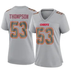 Women's BJ Thompson Kansas City Chiefs No.53 Game Atmosphere Fashion Jersey - Gray