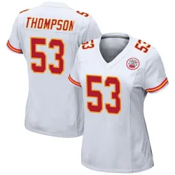 Women's BJ Thompson Kansas City Chiefs No.53 Game Jersey - White