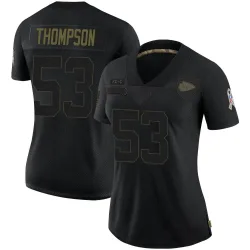 Women's BJ Thompson Kansas City Chiefs No.53 Limited 2020 Salute To Service Jersey - Black