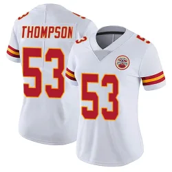 Women's BJ Thompson Kansas City Chiefs No.53 Limited Vapor Untouchable Jersey - White
