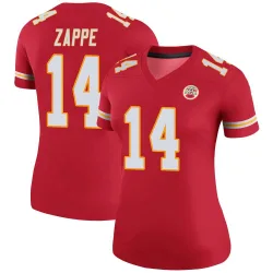 Women's Bailey Zappe Kansas City Chiefs No.14 Legend Color Rush Jersey - Red