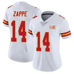Women's Bailey Zappe Kansas City Chiefs No.14 Limited Vapor Untouchable Super Bowl LIX Jersey - White