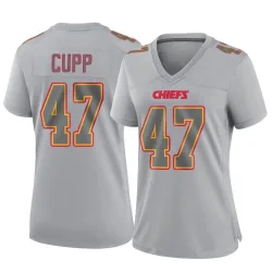 Women's Baylor Cupp Kansas City Chiefs No.47 Game Atmosphere Fashion Jersey - Gray