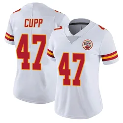 Women's Baylor Cupp Kansas City Chiefs No.47 Limited Vapor Untouchable Jersey - White