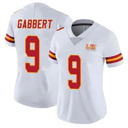 Women's Blaine Gabbert Kansas City Chiefs No.9 Limited Vapor Untouchable Super Bowl LIX Jersey - White