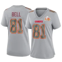 Women's Blake Bell Kansas City Chiefs No.81 Game Atmosphere Fashion Super Bowl LIX Jersey - Gray