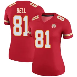 Women's Blake Bell Kansas City Chiefs No.81 Legend Color Rush Jersey - Red