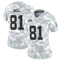 Women's Blake Bell Kansas City Chiefs No.81 Limited 2024 Salute to Service Jersey - Arctic Camo