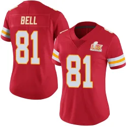 Women's Blake Bell Kansas City Chiefs No.81 Limited Team Color Vapor Untouchable Super Bowl LIX Jersey - Red