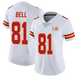 Women's Blake Bell Kansas City Chiefs No.81 Limited Vapor Untouchable Super Bowl LIX Jersey - White