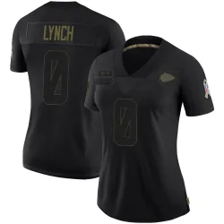Women's Blake Lynch Kansas City Chiefs No.0 Limited 2020 Salute To Service Jersey - Black