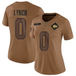 Women's Blake Lynch Kansas City Chiefs No.0 Limited 2023 Salute To Service Jersey - Brown
