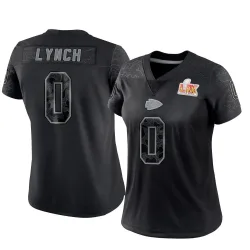 Women's Blake Lynch Kansas City Chiefs No.0 Limited Reflective Super Bowl LIX Jersey - Black