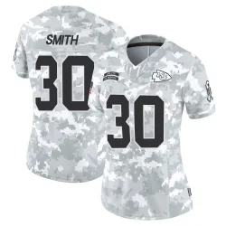 Women's Brashard Smith Kansas City Chiefs No.30 Limited 2024 Salute to Service Jersey - Arctic Camo